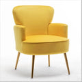 Fauteuil d'appoint tendance en velours US Pride Furniture avec pieds en métal doré