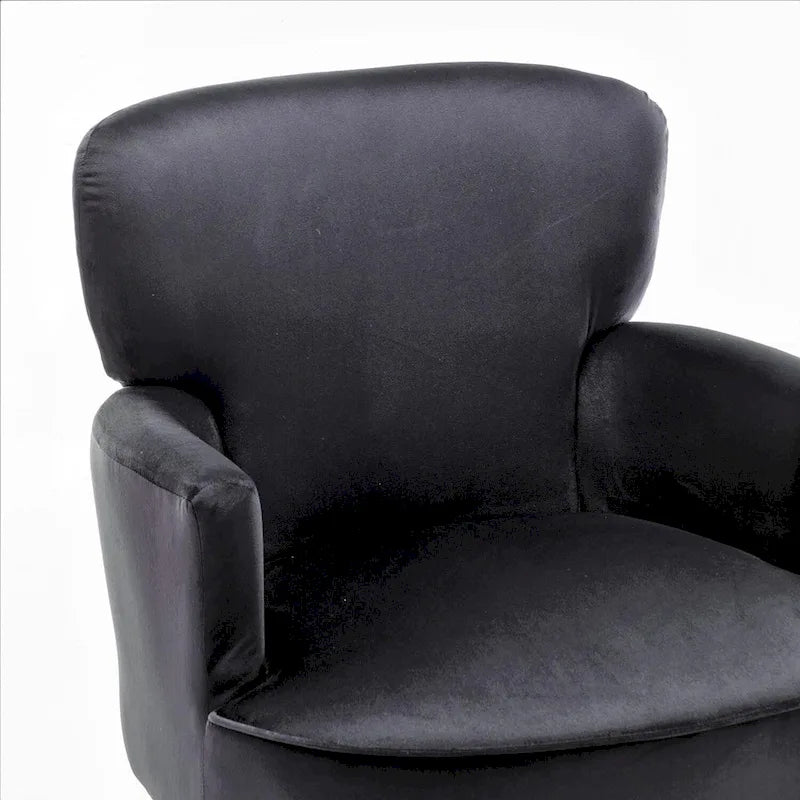 Fauteuil d'appoint tendance en velours US Pride Furniture avec pieds en métal doré