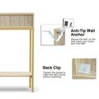 Anmytek Table console moderne, longue et étroite, avec 2 tiroirs