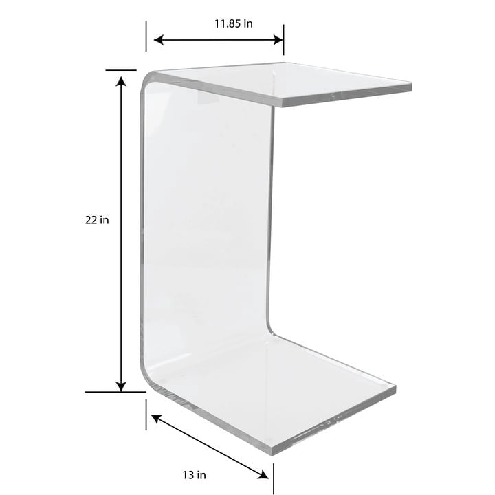 Table d'appoint en acrylique DesignStyles - 11,85 x 13 x 22