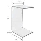 Table d'appoint en acrylique DesignStyles - 11,85 x 13 x 22