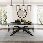 Table à manger rectangulaire extensible en pierre frittée de 280 cm - 200 à 280 cm
