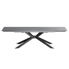 Table à manger rectangulaire extensible en pierre frittée de 280 cm - 200 à 280 cm