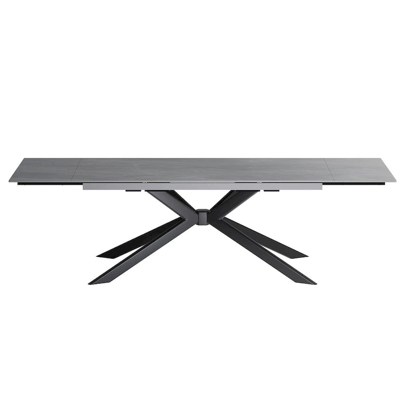 Table à manger rectangulaire extensible en pierre frittée de 280 cm - 200 à 280 cm