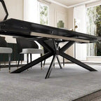 Table à manger rectangulaire extensible en pierre frittée de 280 cm - 200 à 280 cm