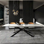 Table à manger rectangulaire extensible en pierre frittée de 280 cm - 200 à 280 cm