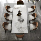 Table à manger rectangulaire extensible en pierre frittée de 280 cm - 200 à 280 cm