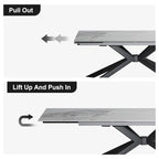 Table à manger rectangulaire extensible en pierre frittée de 280 cm - 200 à 280 cm
