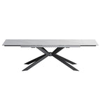 Table à manger rectangulaire extensible en pierre frittée de 280 cm - 200 à 280 cm