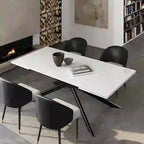 Table à manger rectangulaire extensible en pierre frittée de 280 cm - 200 à 280 cm