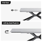 Table à manger rectangulaire extensible en pierre frittée de 280 cm - 200 à 280 cm