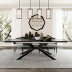 Table à manger rectangulaire extensible en pierre frittée de 280 cm - 200 à 280 cm