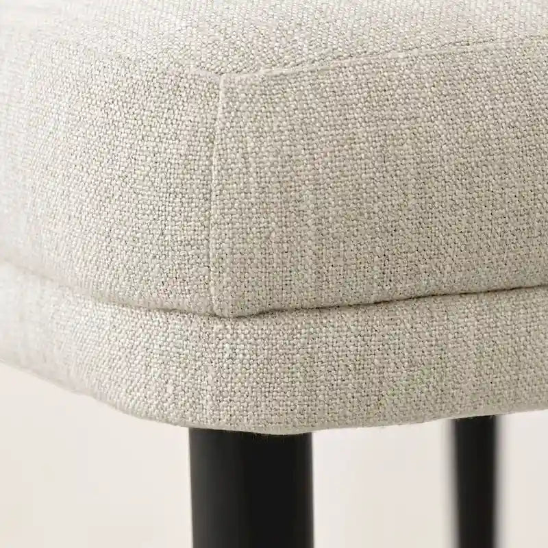 Chaise de salle à manger capitonnée en lin (lot de 2)