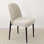 Chaise de salle à manger capitonnée en lin (lot de 2)
