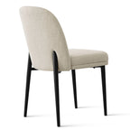 Chaise de salle à manger capitonnée en lin (lot de 2)