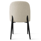 Chaise de salle à manger capitonnée en lin (lot de 2)