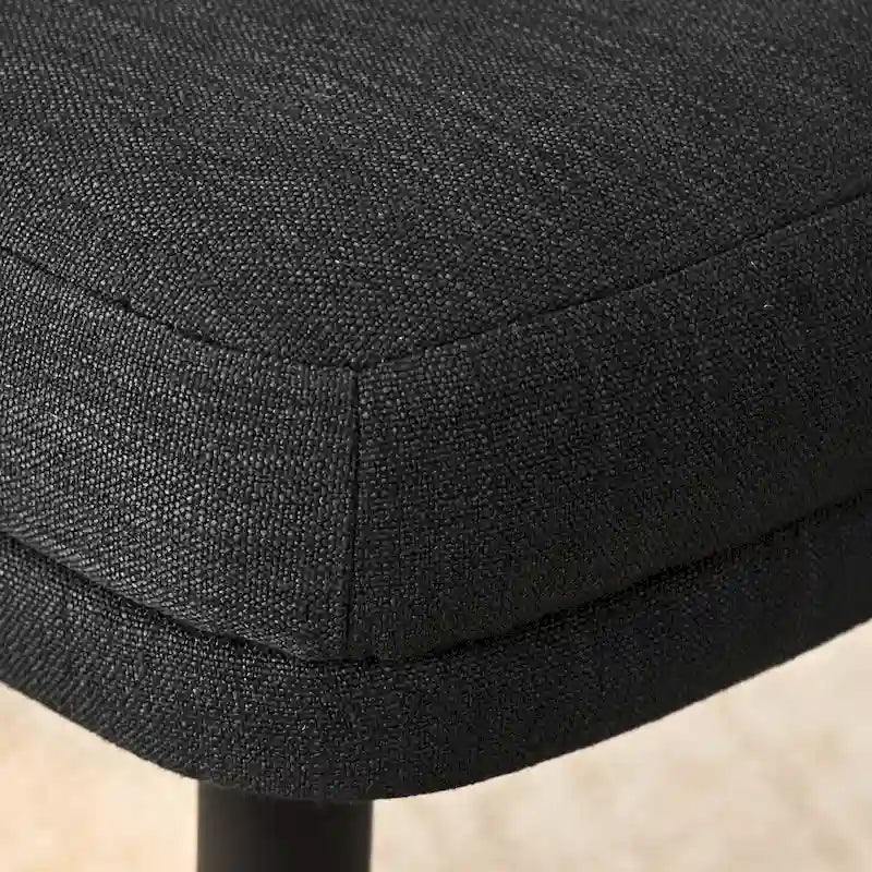 Chaise de salle à manger capitonnée en lin (lot de 2)