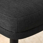 Chaise de salle à manger capitonnée en lin (lot de 2)