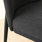 Chaise de salle à manger capitonnée en lin (lot de 2)