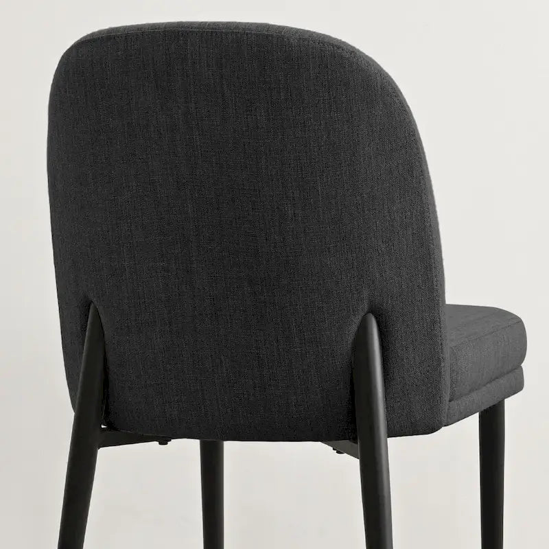Chaise de salle à manger capitonnée en lin (lot de 2)