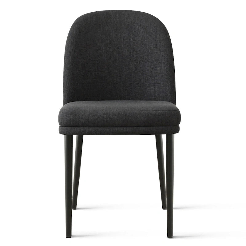 Chaise de salle à manger capitonnée en lin (lot de 2)