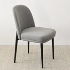 Chaise de salle à manger capitonnée en lin (lot de 2)