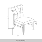 Chaise de salle à manger en bois moderne du milieu du siècle CraftPorch