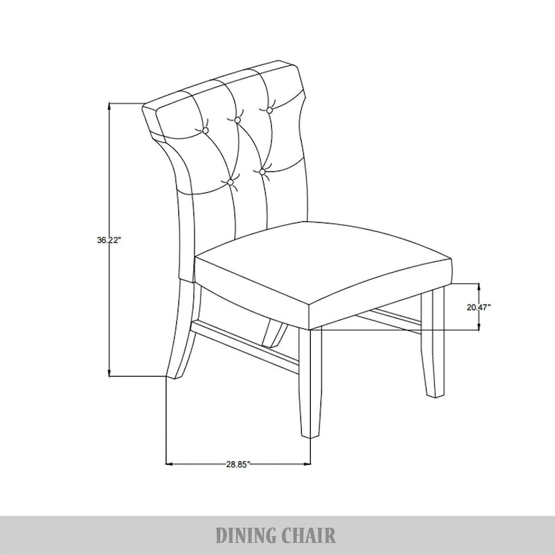 Chaise de salle à manger en bois moderne du milieu du siècle CraftPorch
