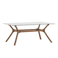 Table de salle à manger rectangulaire Nadine Mid-Century en noyer foncé par iNSPIRE Q Modern
