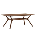 Table de salle à manger rectangulaire Nadine Mid-Century en noyer foncé par iNSPIRE Q Modern