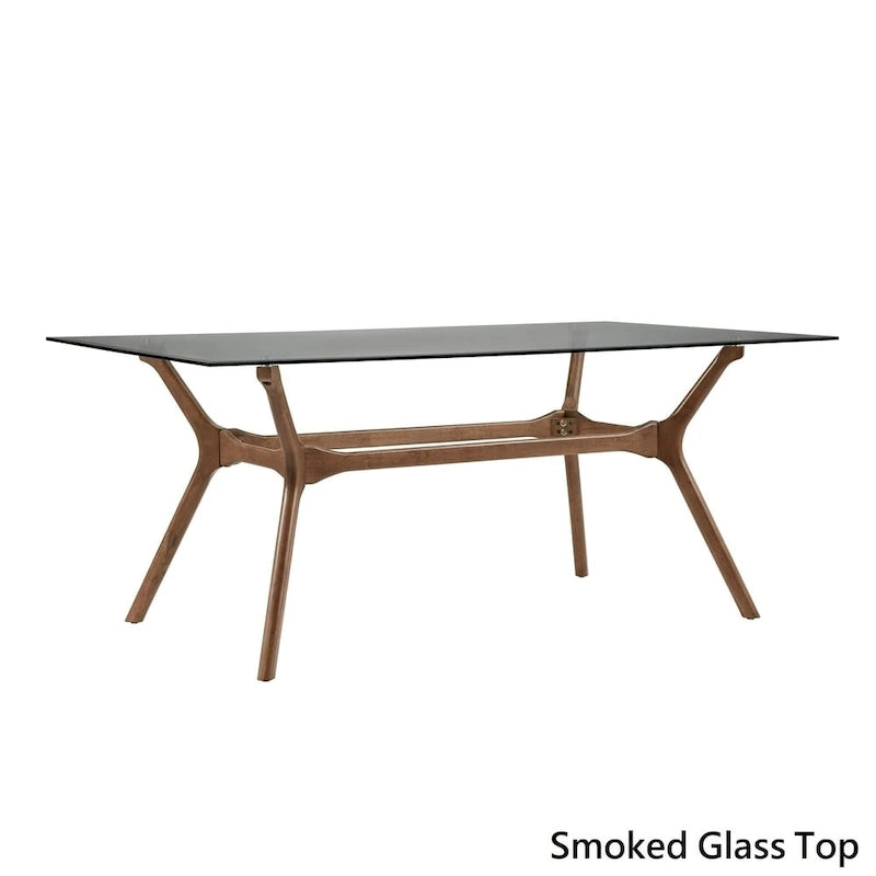 Table de salle à manger rectangulaire Nadine Mid-Century en noyer foncé par iNSPIRE Q Modern