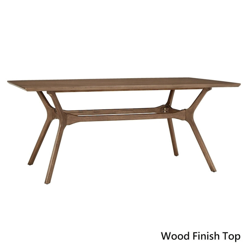 Table de salle à manger rectangulaire Nadine Mid-Century en noyer foncé par iNSPIRE Q Modern
