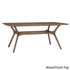 Table de salle à manger rectangulaire Nadine Mid-Century en noyer foncé par iNSPIRE Q Modern