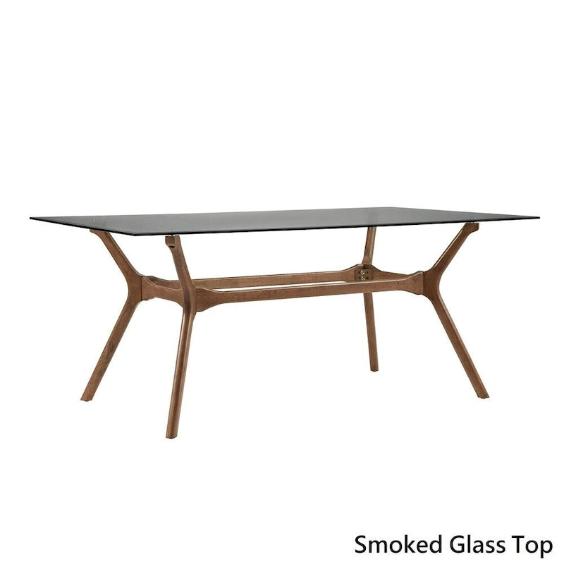 Table de salle à manger rectangulaire Nadine Mid-Century en noyer foncé par iNSPIRE Q Modern