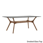 Table de salle à manger rectangulaire Nadine Mid-Century en noyer foncé par iNSPIRE Q Modern