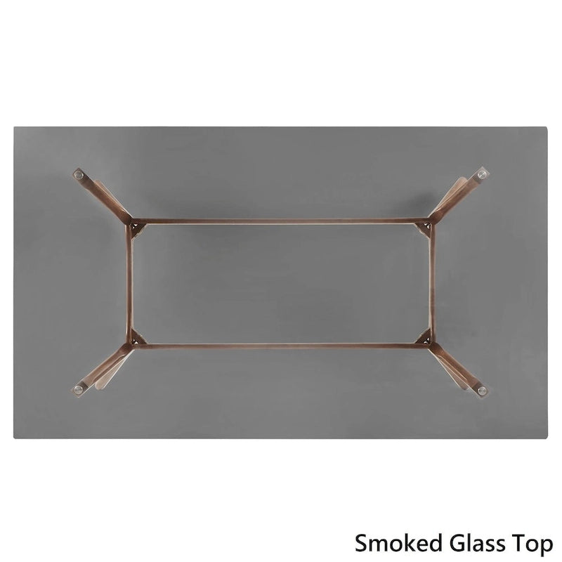 Table de salle à manger rectangulaire Nadine Mid-Century en noyer foncé par iNSPIRE Q Modern