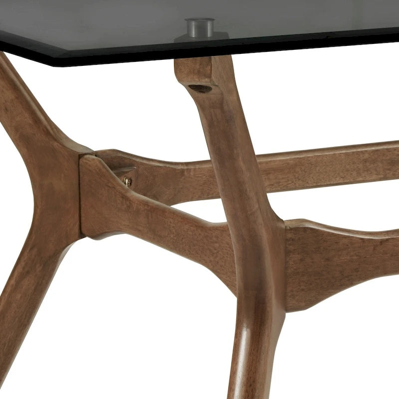 Table de salle à manger rectangulaire Nadine Mid-Century en noyer foncé par iNSPIRE Q Modern