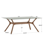 Table de salle à manger rectangulaire Nadine Mid-Century en noyer foncé par iNSPIRE Q Modern
