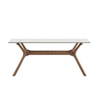 Table de salle à manger rectangulaire Nadine Mid-Century en noyer foncé par iNSPIRE Q Modern