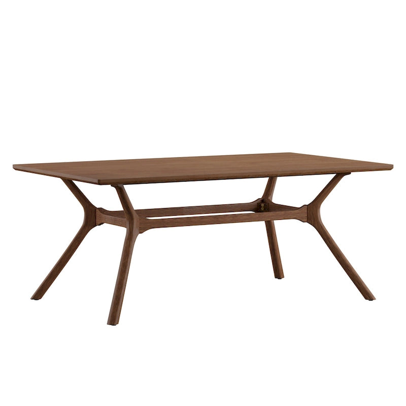 Table de salle à manger rectangulaire Nadine Mid-Century en noyer foncé par iNSPIRE Q Modern