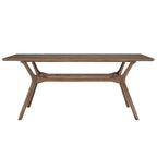 Table de salle à manger rectangulaire Nadine Mid-Century en noyer foncé par iNSPIRE Q Modern