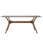 Table de salle à manger rectangulaire Nadine Mid-Century en noyer foncé par iNSPIRE Q Modern