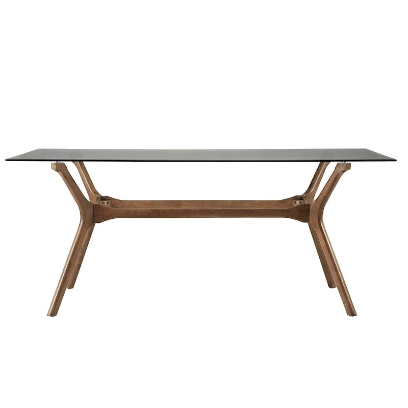 Table de salle à manger rectangulaire Nadine Mid-Century en noyer foncé par iNSPIRE Q Modern