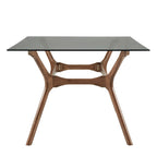 Table de salle à manger rectangulaire Nadine Mid-Century en noyer foncé par iNSPIRE Q Modern
