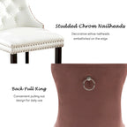 Chaises de salle à manger modernes en velours capitonné (lot de 4)