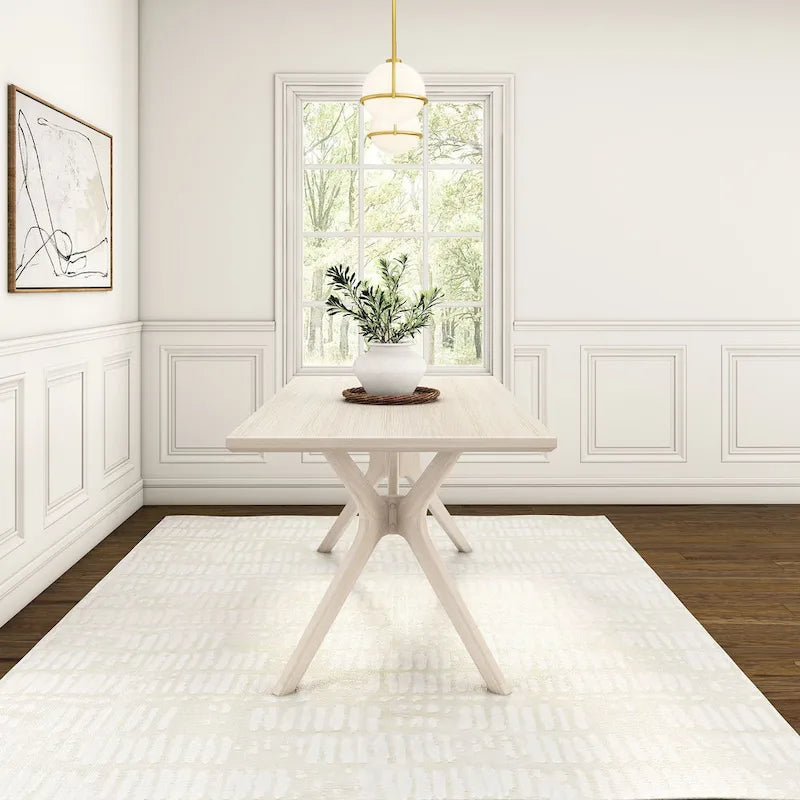Table à manger rectangulaire Plank and Beam Verso avec pieds croisés - 72