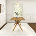 Table à manger rectangulaire Plank and Beam Verso avec pieds croisés - 72