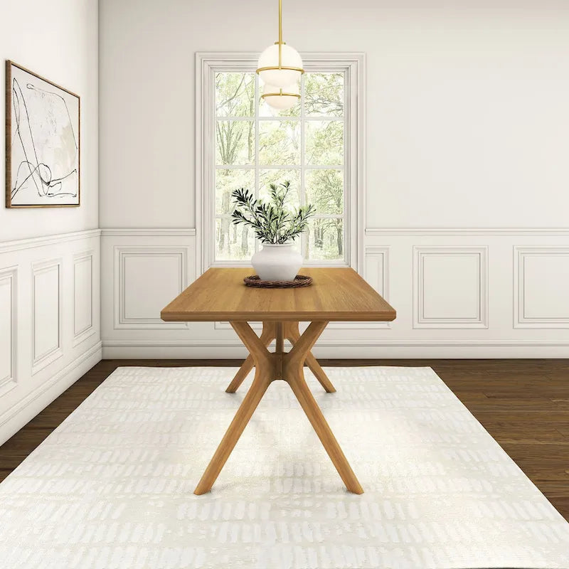 Table à manger rectangulaire Plank and Beam Verso avec pieds croisés - 72
