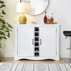 47 Meuble buffet avec comptoir en marbre et porte-verres