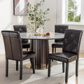 Javlergo Lot de 4 chaises de salle à manger rembourrées, chaise de salle à manger en tissu ou similicuir avec pieds en métal